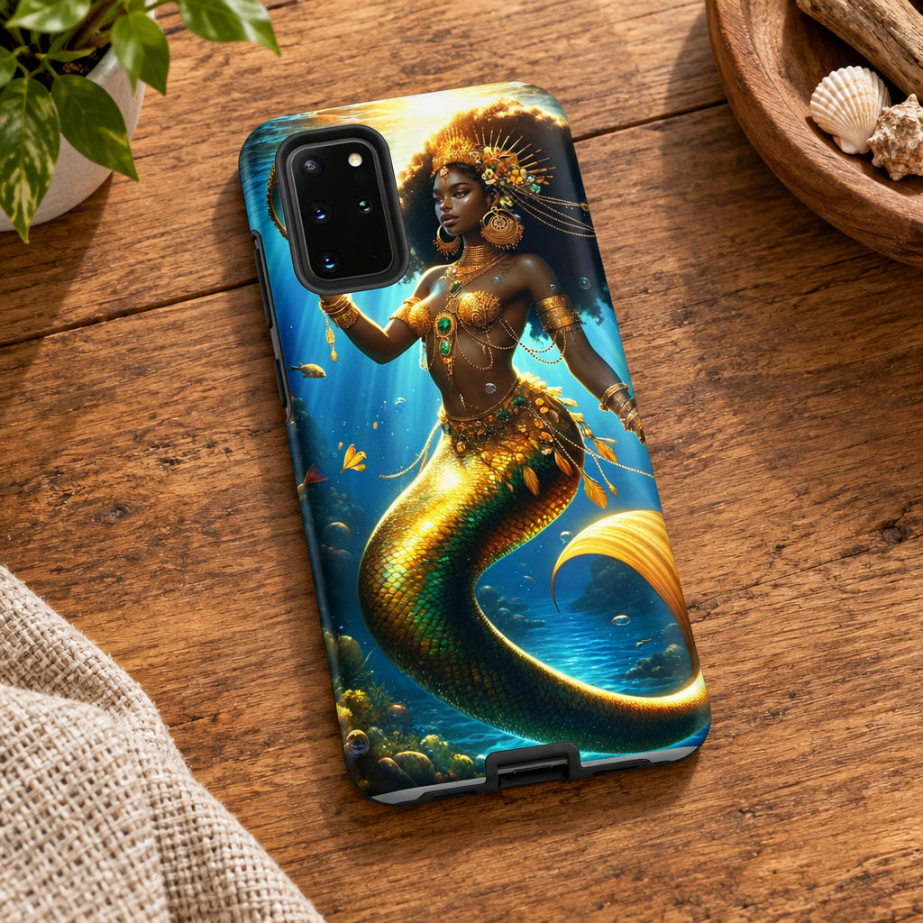 Wata Mumma Phone case with a mermaid design on a white background